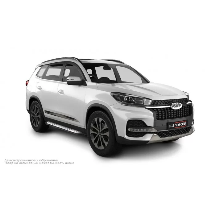Пороги алюминиевые ОЕМ BMW-стиль для Chery Tiggo 8 Pro 2021-2024