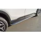 Пороги с площадкой чёрный алюминиевый лист для Subaru XV 2017-2024