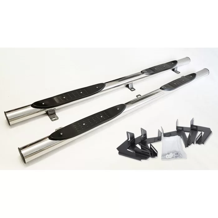 Пороги подножки нержавеющие с проступью для Mitsubishi>Mitsubishi L200>Mitsubishi L200 2007-2014,Mitsubishi>Mitsubishi L200>Mitsubishi L200 2014-2016,Mitsubishi>Mitsubishi L200>Mitsubishi L200 2015-2019
