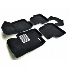 Коврики текстильные 3D Euromat чёрные Original Lux на Volkswagen Jetta 6 № EM3D-005414