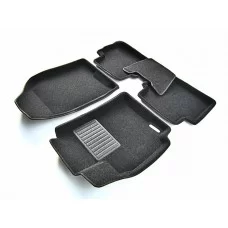 Коврики текстильные 3D Euromat чёрные Original Business на Chevrolet Lacetti № EMC3D-001506