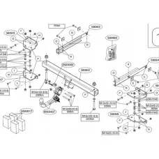 Фаркоп Brink (Thule) шар BMA съёмный на Mercedes-Benz GL-Class X164/X166 № 580900 для Mercedes-Benz GL-Class X164/X166 2006-2016