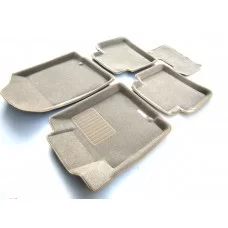 Коврики текстильные 3D Euromat бежевые Original Business на Nissan Teana/Renault Latitude № EMC3D-003718T