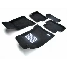 Коврики текстильные 3D Euromat чёрные Original Lux на Mercedes-Benz A-Class W176/B-Class W246/CLA C117/GLA № EM3D-003516