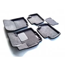 Коврики текстильные 3D Euromat серые Original Lux на Mitsubishi Outlander/Citroen C-Crosser/Peugeot 4007 № EM3D-003609G