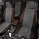 Чехлы на сидения Ромб тёмно-серая алькантара с перфорацией вариант 2, на седан, хетчбэк артикул MZ16-0307-EC16-R-gra