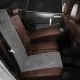 Чехлы на сидения Ромб тёмно-серая алькантара с перфорацией вариант 2, на седан, хетчбэк артикул MZ16-0307-EC16-R-gra