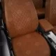 Чехлы на сидения Ромб экокожа паприка с перфорацией, на хетчбэк артикул KA15-0705-EC28-R-ppk