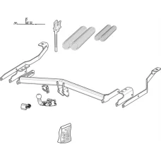 Фаркоп Brink тип шара V для Opel Vivaro/Renault Trafic 2014-2024