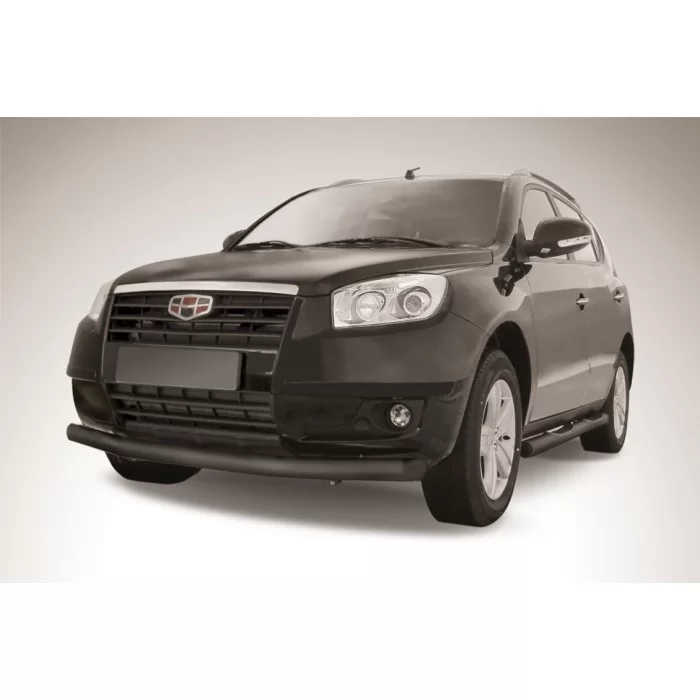 Защита переднего бампера 76 мм серебристая для Geely Emgrand X7 2013-2016 артикул GEX703S