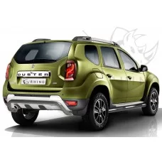 Пороги труба с накладками 76 мм серая сталь вариант 3 A Black Rhino для Renault Duster 2015-2021