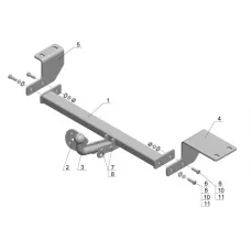 Фаркоп Балтекс для Geely Englon SC7 2012-2015