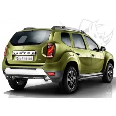 Пороги труба 63 мм черная сталь вариант 1 A Black Rhino для Renault Duster 2015-2021