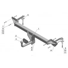Фаркоп Avtos на Fiat Bravo № FA 04 для Fiat Bravo 2007-2014