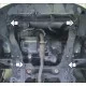 Защита картера, КПП и радиатора Мотодор сталь 2 мм для Peugeot Expert 2007-2012