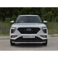 Защита переднего бампера 42 мм для Hyundai Creta 2021-2024