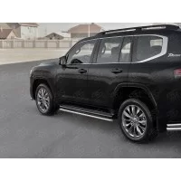 Защита штатного порога 42 мм для Toyota Land Cruiser 300 2021-2024