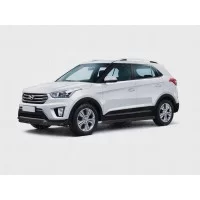 Пороги труба 57 мм, вариант 2 чёрные для Hyundai Creta 2016-2021