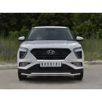 Защита передняя двойная 42-42 мм для Hyundai Creta 2021-2024