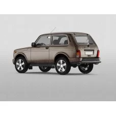 Защита заднего бампера 57 мм чёрная для ВАЗ 4x4 Urban 2015-2021