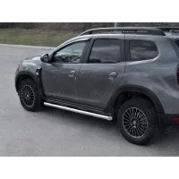 Пороги труба 57 мм, вариант 1 для Renault Duster 2021-2024