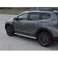 Пороги труба 57 мм, вариант 1 для Renault Duster 2021-2024