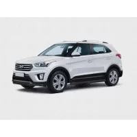 Пороги труба 57 мм, вариант 3 чёрные для Hyundai Creta 2016-2021