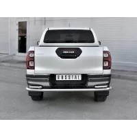 Защита задняя двойные уголки 57-42 мм для Toyota Hilux 2020-2024