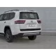 Защита заднего бампера 57 мм чёрная для Toyota Land Cruiser 300 GR Sport 2021