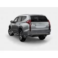 Защита заднего бампера 57 мм чёрная для Mitsubishi Pajero Sport 2016-2021