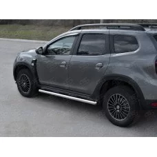 Пороги труба 57 мм, вариант 3 для Renault Duster 2021-2024