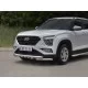 Защита передняя двойная 57-57 мм уголки+клыки для Hyundai Creta 2021-2024