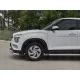 Защита передняя двойная 57-57 мм уголки+клыки для Hyundai Creta 2021-2024