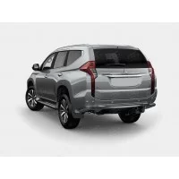 Защита задняя уголки 57 мм чёрная для Mitsubishi Pajero Sport 2016-2021