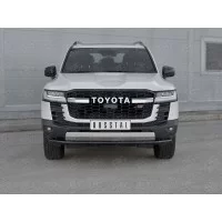 Защита переднего бампера 57 мм чёрная для Toyota Land Cruiser 300 GR Sport 2021
