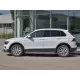 Пороги с площадкой алюминиевый лист 42 мм, вариант 2 для Volkswagen Tiguan 2020-2024