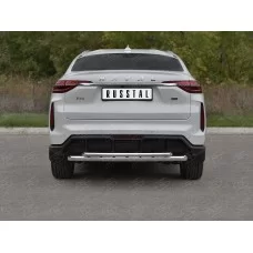 Защита заднего бампера двойная 57-42 мм на 4WD для Haval F7x 2022-2024