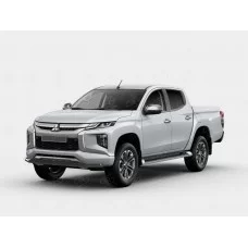 Защита переднего бампера 57 мм чёрная для Mitsubishi L200 2019-2024