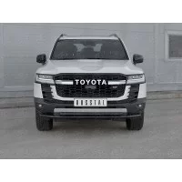 Защита передняя двойная 57-42 мм чёрная для Toyota Land Cruiser 300 GR Sport 2021