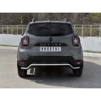 Защита заднего бампера 42 мм волна для Renault Duster 2021-2024