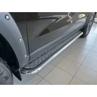 Пороги с площадкой алюминиевый лист 53 мм для Haval Dargo 2022-2024