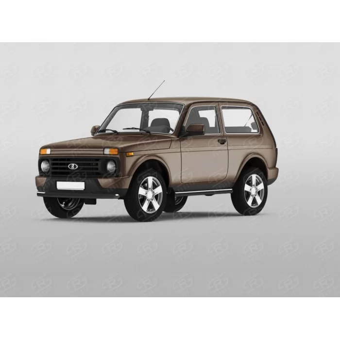 Защита переднего бампера 57 мм чёрная для Lada 4X4 Urban 2014-2021