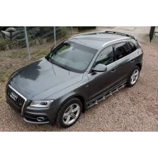 Пороги алюминиевые ОЕМ-стиль для Audi Q5 2016-2024