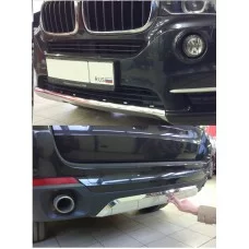 Комплект накладок бамперов перед и зад (хром) для BMW X5 2013-2018
