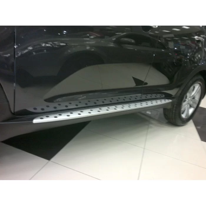 Пороги алюминиевые ОЕМ BMW-стиль для Kia Sportage 2010-2015 артикул oem-1081