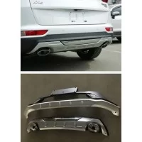 Накладка заднего бампера под две трубы для Kia Sportage 2018-2024