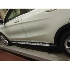Пороги алюминиевые ОЕМ для Mercedes GLA X156 2014-20242