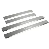 Накладки порогов Rival с надписью 4 штуки