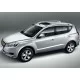 Пороги алюминиевые Rival Black для Geely Emgrand X7 2013-2018