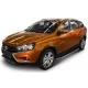 Пороги алюминиевые Rival Premium для Lada Vesta SW Cross 2017-2021